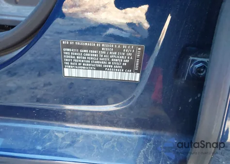 2013 Volkswagen Jetta 2.5L Se z USA, uszkodzony, nr VIN 3VWDP7AJ0DM447974